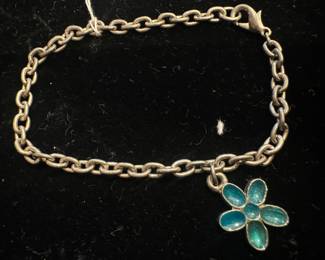 Sterling Silver Bracelet with Charm 