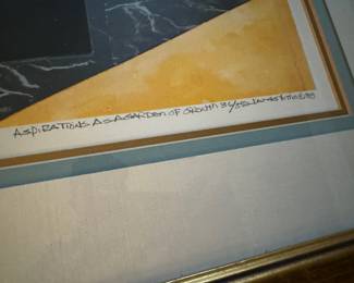 Framed Original Serigraph "Aspirations As A Garden of Growth" Signed James King 88 | Edition 36/350