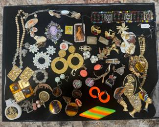 Largest Collection of Costume Jewelry / Earrings, Pins, Necklaces