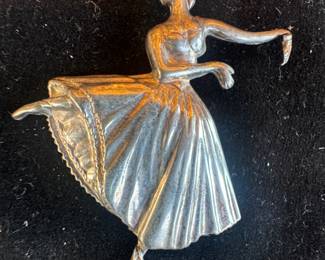 Sterling Silver Ballerina Pin