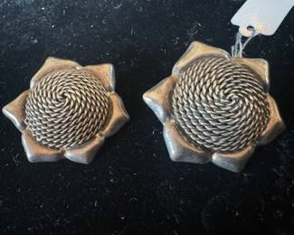 Sterling Silver Sunflower Earrings