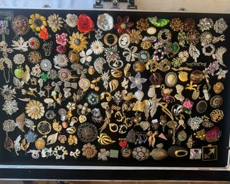 HUGE Collection of Costume Jewelry - Pins