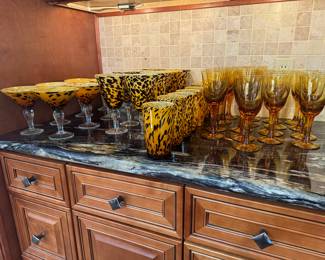 AMCI Hand Blown Leopard Designer Glasses