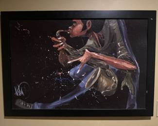 Framed Print "Live Sax" by David Garibaldi