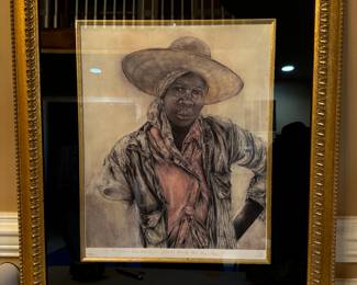 Framed Original Lithograph "If The Blues Was Whisky, I’d Be Drunk All The Time!" Signed Theadius McCall | Edition 480/1000