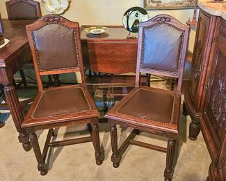 Set of 6 Chairs + Table Oak Art Deco