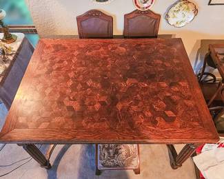 Set of 6 Chairs + Table Oak Art Deco