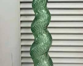 SCH112 - Vintage Chianti Twisted Green Glass Bottle