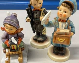 SCH516 - Hummel Figurines “Ride Into Christmas”, “Chimney Sweep”, “Postman”