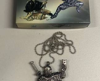 SCH243 Frost Cutlery Samurai Necklace