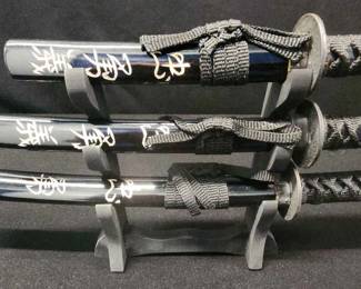 SCH209 - Miniature Katana Swords Set with Stand