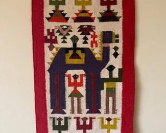 Tunisian/Turkish Inspired Colorful Camel Rug Runner	