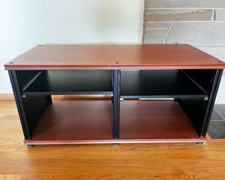 Media Console / Audio Rack – Wood & Metal w/ Shelves	