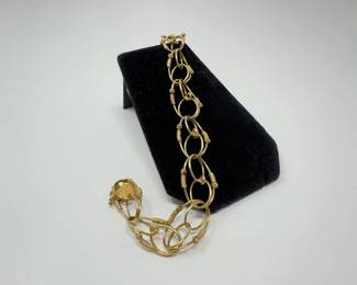 18K Gold Open Link Bracelet - Approx. 20g	