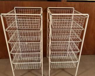 Pair of Versatile 5-Tier Wire Storage Racks	