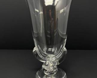 Signed Steuben Clear Crystal Twist Vase	