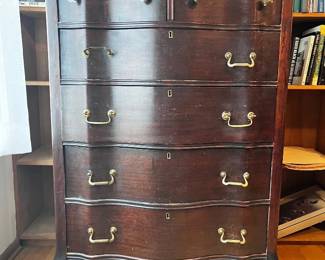 Regency Style Serpentine Front Chest of Drawers	