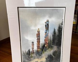 Signed Art Print S.E. Alaska Sentinels By N. Taylor Stonington, 1977	