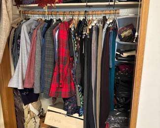 Large Collection of Vintage & Modern Clothing, Shoes, Purses & Scarves	