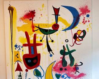 Abstract Diptych Painting – Vibrant Art on Two Connected Canvases	