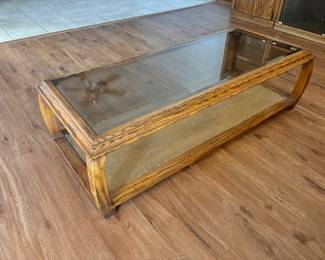 Oak rectangular coffee table 