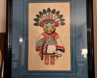Native cross stitch art 