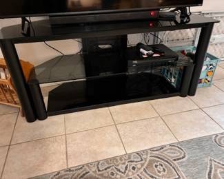 Glass tv stand 