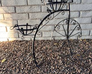 Metal bike stand plant holder 