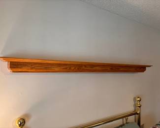Long oak wall shelf 