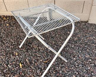 Folding metal patio table 