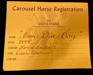 Carousel Horse "Ima Doe Boy"