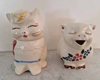 Shawnee Puss N Boots Cookie Jar Smiley PIG Pitcher
