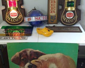 Genesee, Schlitz, Schaefer Beer Lights And Signs