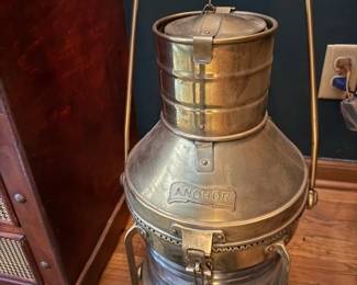 Brass Anchor ship lantern.