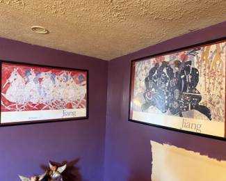 Framed prints.