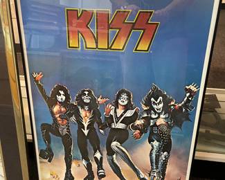 Vintage Kiss Destroyer Poster Framed
