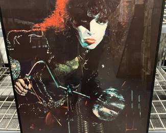 Vintage Kiss Poster Paul Stanley Framed AUCOIN