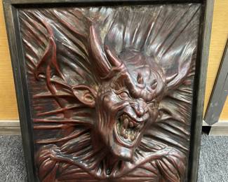 Vintage 3D Devil Horror Signed