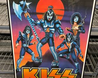 Vintage 70's Kiss Destroyer Poster Framed