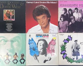 Vinyl LPs Conway Twitty, George Carlin, Jefferson