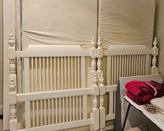 Matching twin beds and frames