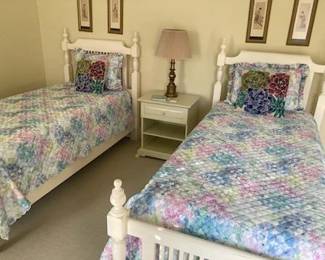 Matching twin bed frames