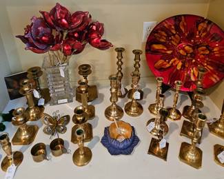 Great variety of candle sticks