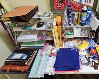 Lots of home office supplies