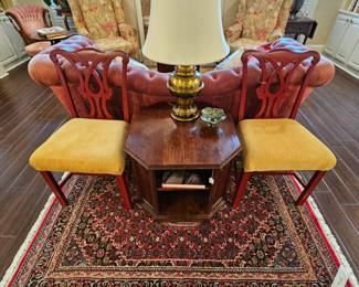 Fun red and yellow side chairs