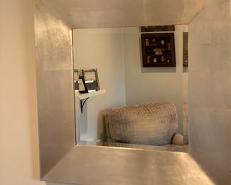 Contemporary silver gilt mirrow/Ethan Allen