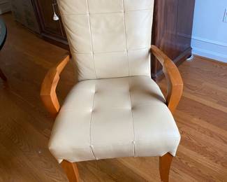 Dakota Jackson leather dining chairs/set of six
