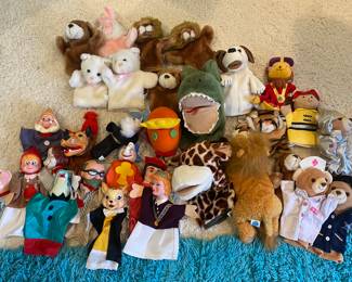 Collection of hand puppets