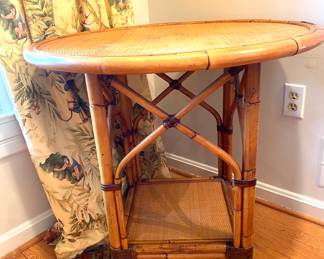 Vintage bamboo table by Woven 