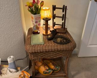 Cute wicker side table